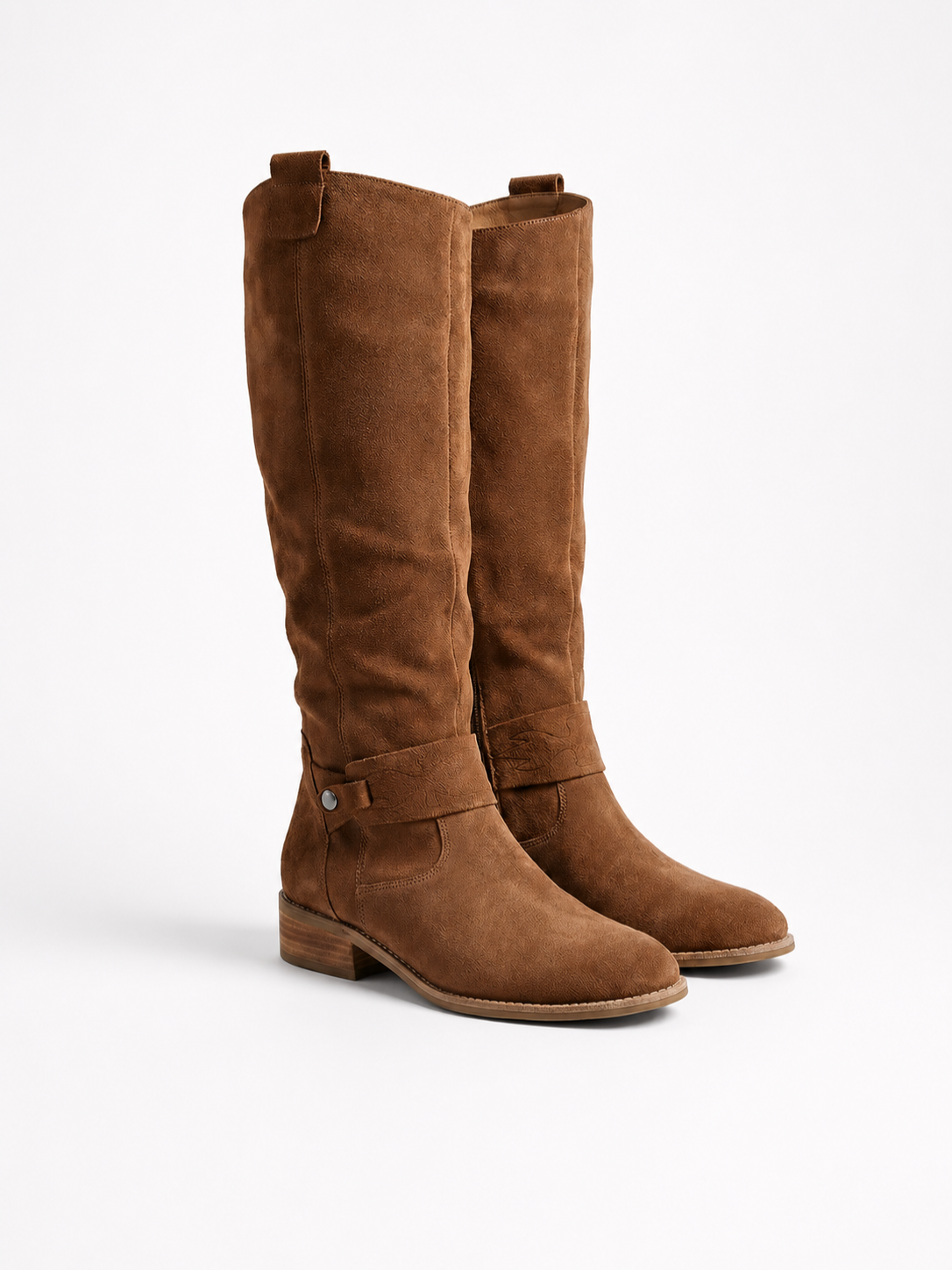 Women’s Knee-High Boots with Low Block Heel