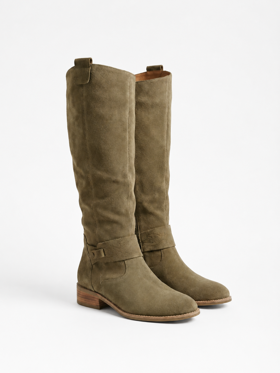 Women’s Knee-High Boots with Low Block Heel